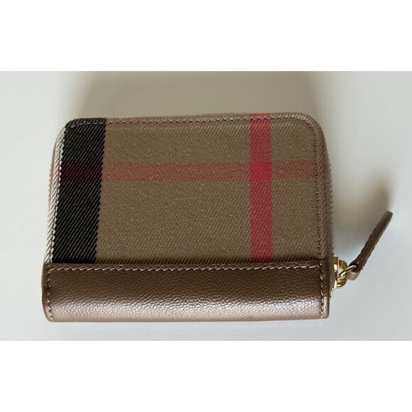 Burberry MN Zip Around Check Earth/Brown Wallet 80845241 NWT $480 - Picture 5 of 11